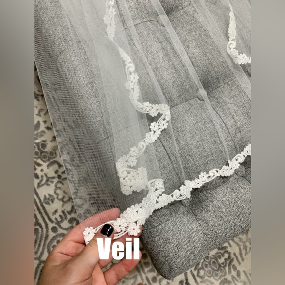 V-Neck Floor-length Wedding Dress - Picture 7 of 9